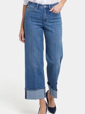 NYDJ Teresa Cuffed Wide Leg Jeans in Lovesick